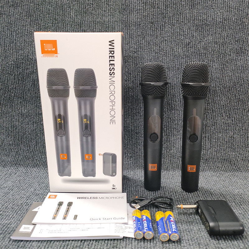 Wireless Microphone Singing One to Two UHF Microphone | Shopee Malaysia