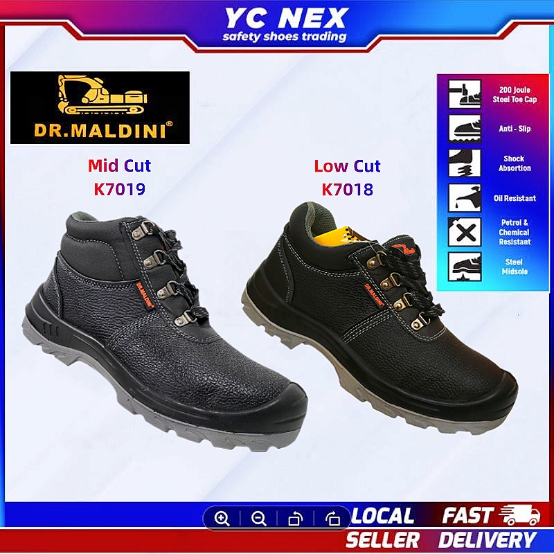 SAFETY SHOES / SAFETY BOOTS LOW CUT/ MID CUT LACE UP DR MALDINI SAFETY ...