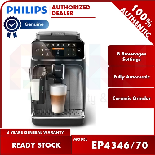 Philips 4300 Series Fully Automatic Espresso Machines EP4346 (EP4346/70 ...