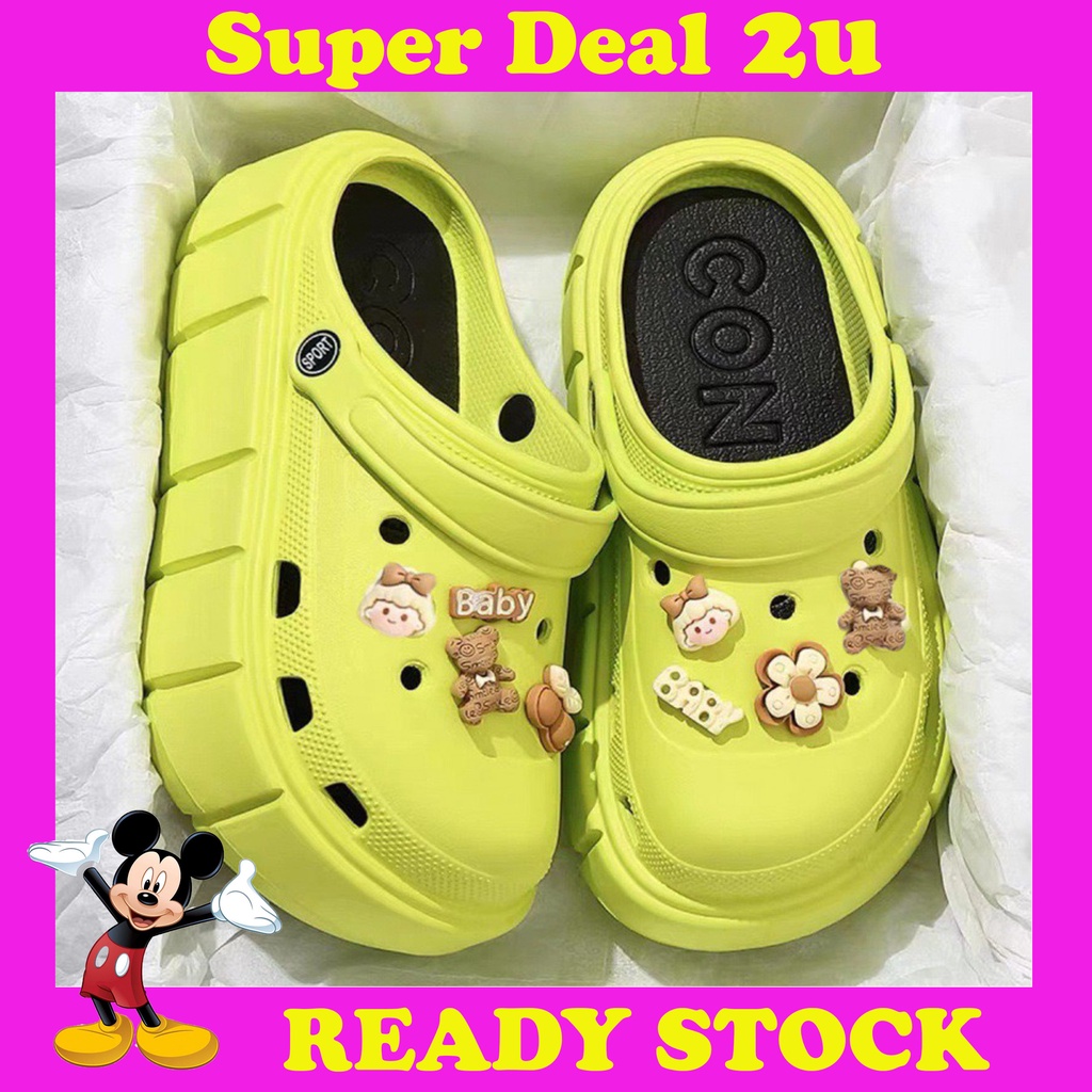 Super Deal 2u Lady Women Girls Flat Sandal With Cute Button Closed Toe