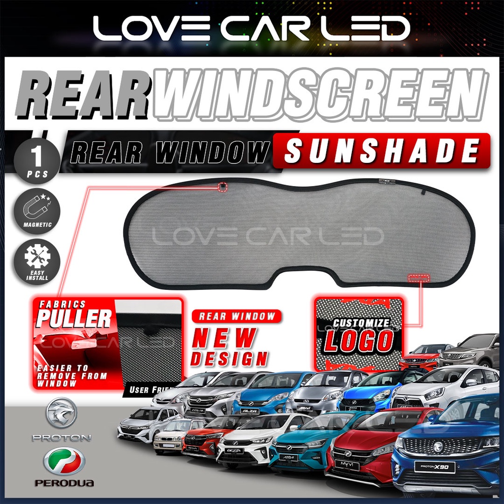 OEM Fit Rear Windscreen Car Sunshade Proton Perodua Myvi Axia Viva Alza ...