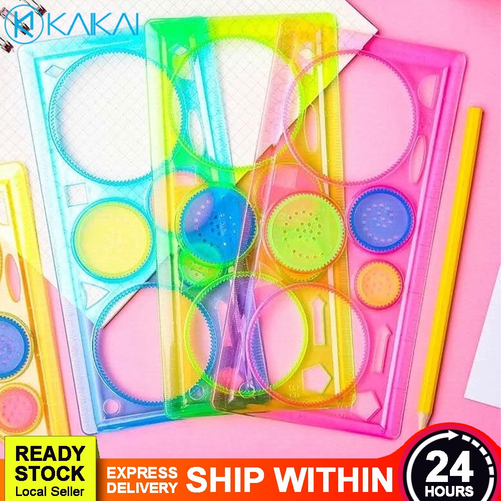 🔥 BRAIN DEVELOPMENT 🔥 Magic Ruler Spirograph Set Kids Creative Drawing ...