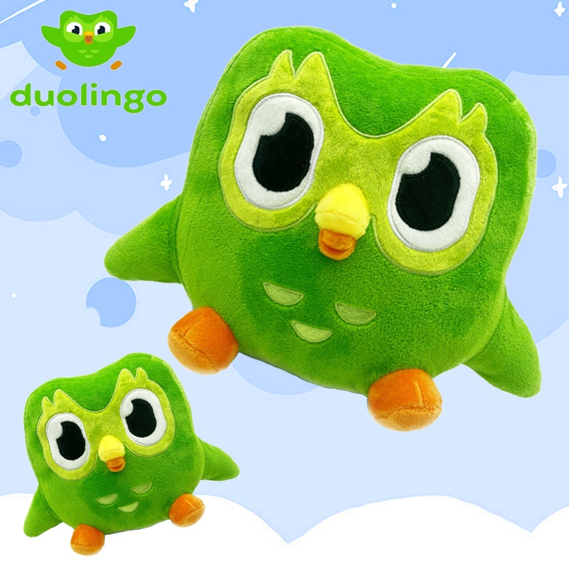 30cm Cute Green Duolingo Owl Plush Toy Duo Plushie of Duo The Owl