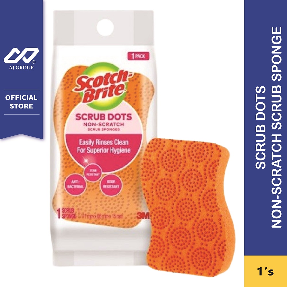3M SCOTCH-BRITE Scrub Dots Non-Scratch Scrub Sponge (1's) | Shopee Malaysia
