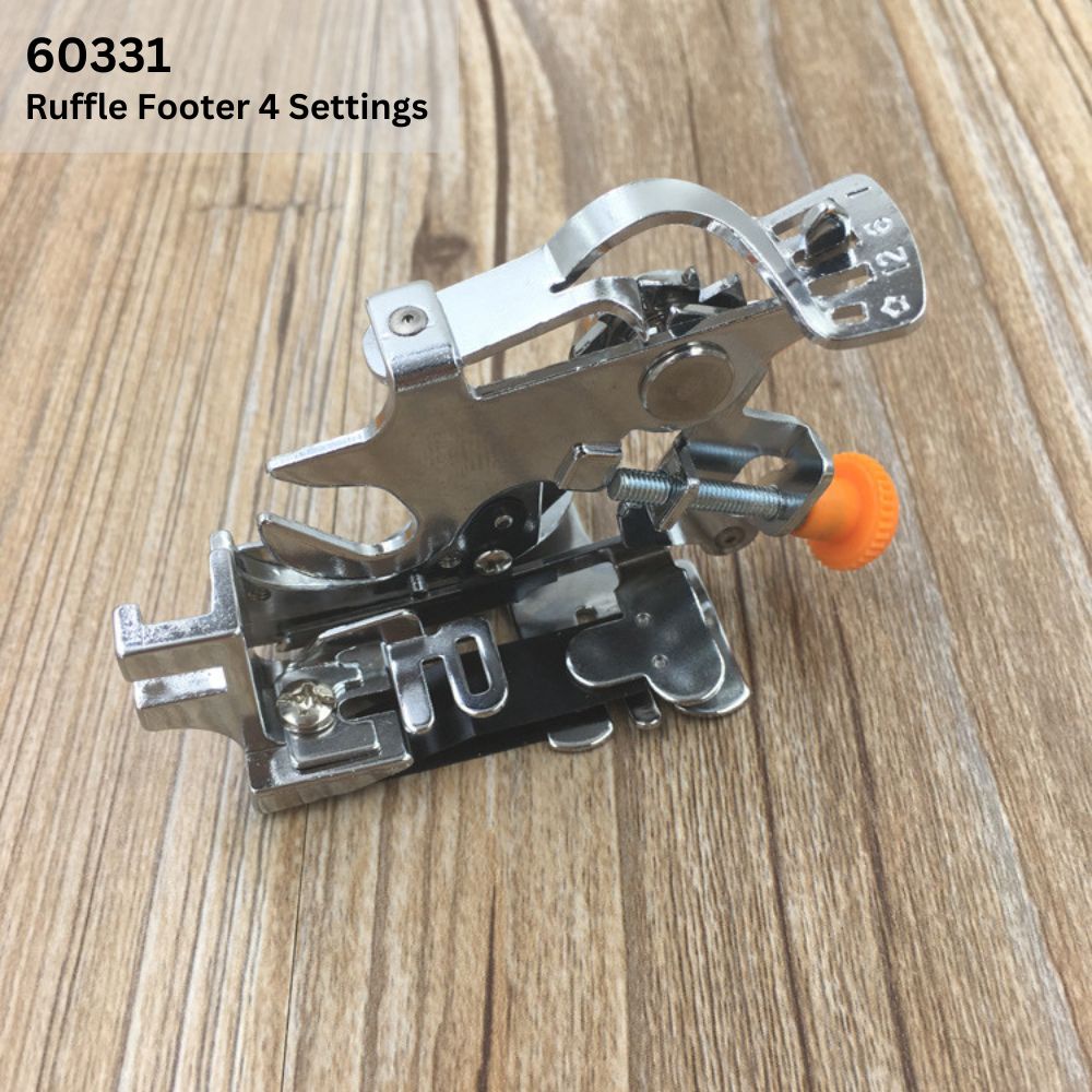 🌸 Tapak Kedut Adjustable Ruffle Presser Foot Footer Sewing Machine