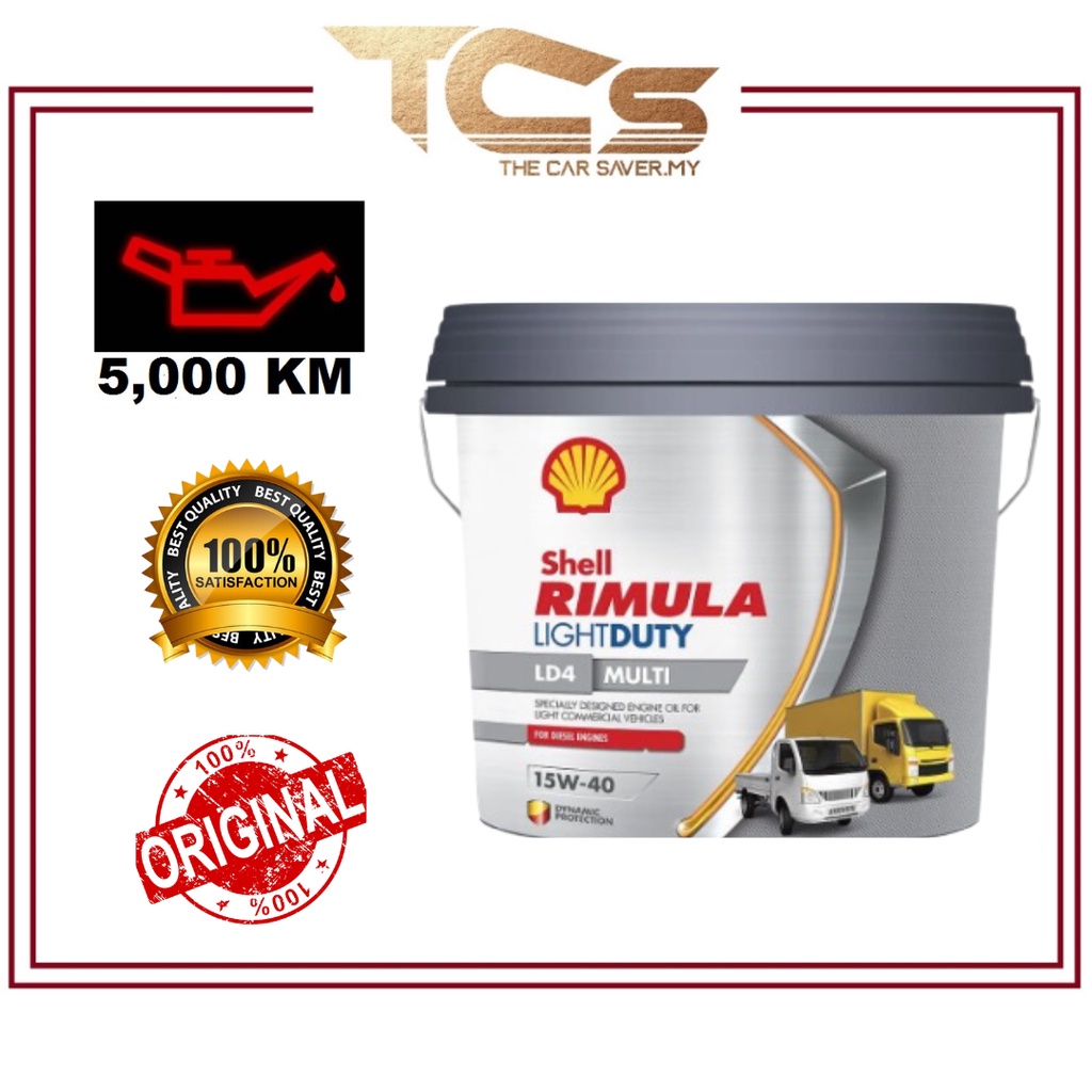 SHELL RIMULA LIGHT DUTY LD4 15W40 DIESEL ENGINE 7.5L | Shopee Malaysia