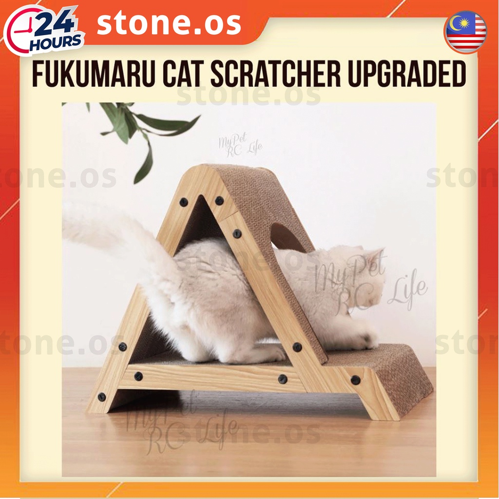 Fukumaru Cat Scratcher Upgraded/cat nest/cat bed 福丸立体原木猫抓板升级版猫窝一体六面开洞磨爪