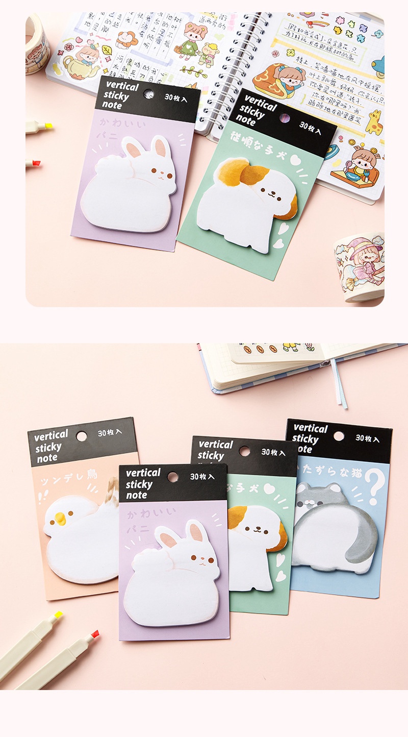 Creative Cartoon Sticky Notes Cute Animal Memo Note Notepad Student ...