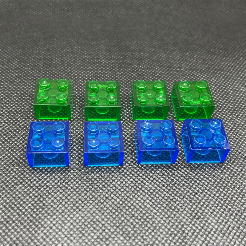 10pcs 2x4 Small Particle Transparent Clear Brick Building Block MOC ...