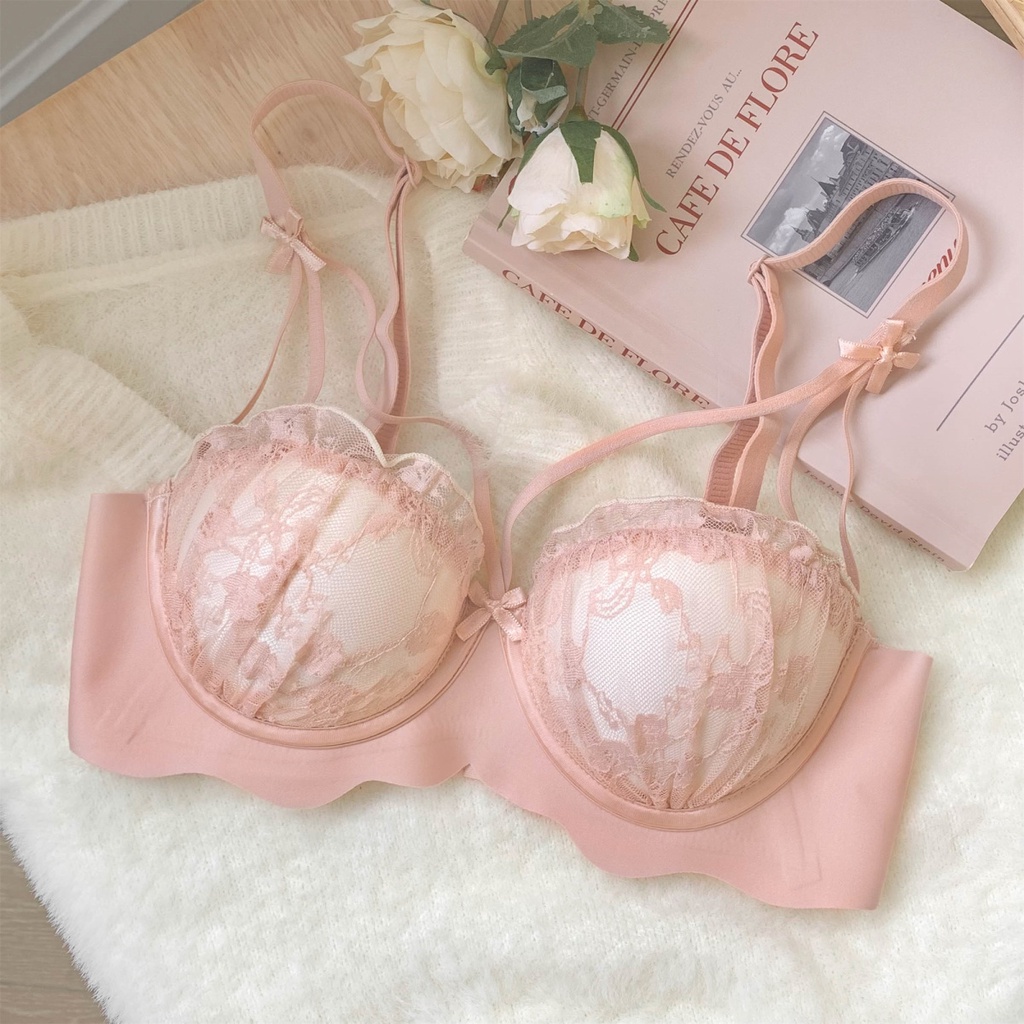 Small Breast Push-up No Wire Bra Women's Anti-sagging Pure Sexy Bra ...