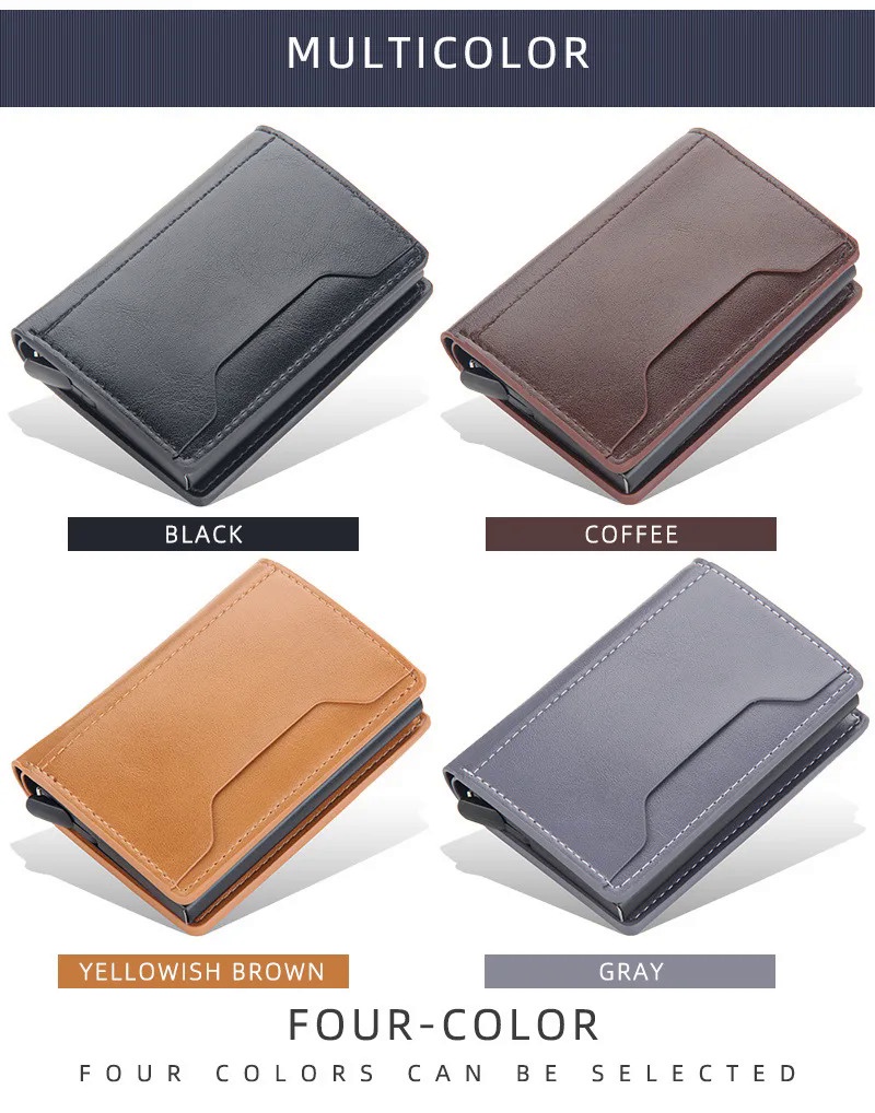 WisePoint Credit Card Holder For Men, PU Leather Small Card
