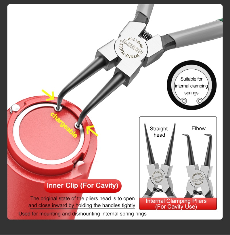 WYNN'S 5/7/9/13 in Snap Ring Pliers Set for Removing Installing Puller ...