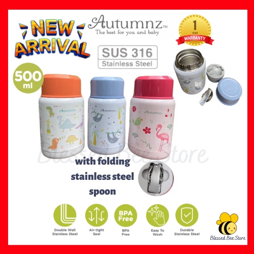 AUTUMNZ 450ML Stainless Steel Baby Food Thermos Baby Food Jar