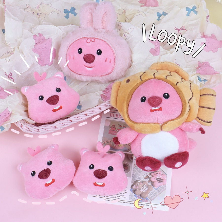 Sanrio Pororo Loopy Plush Toys Cartoon Kuromi Melody Cinnamon Fox Dog ...