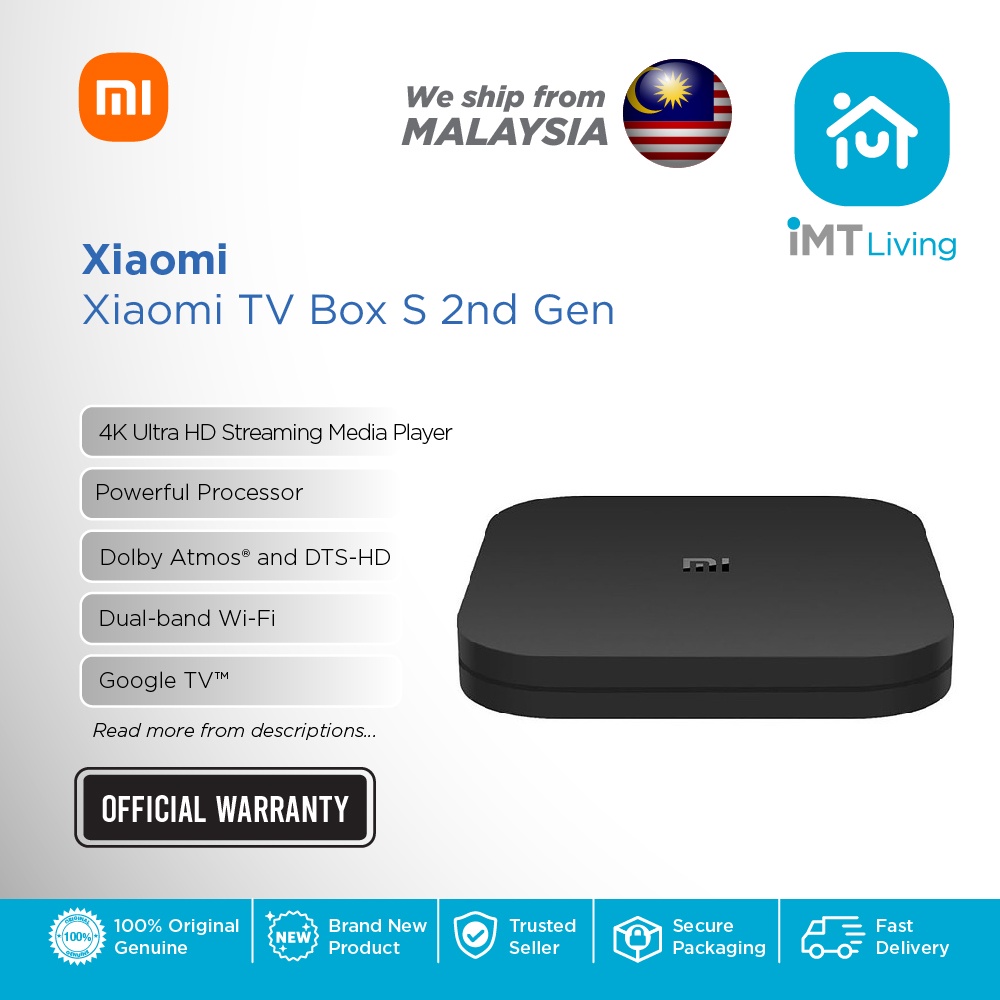 Houtube Tvxiaomi Mi Tv Box 2nd Gen 4k Ultra Hd Google Tv With Dolby Vision  & Hdr10+