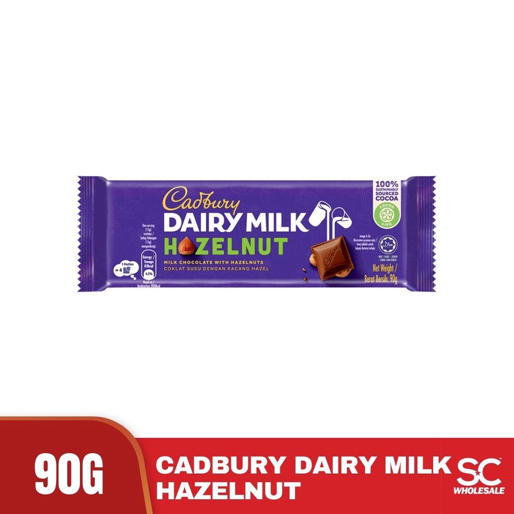 Cadbury Dairy Milk Chocolate Hazelnut 90g Shopee Malaysia
