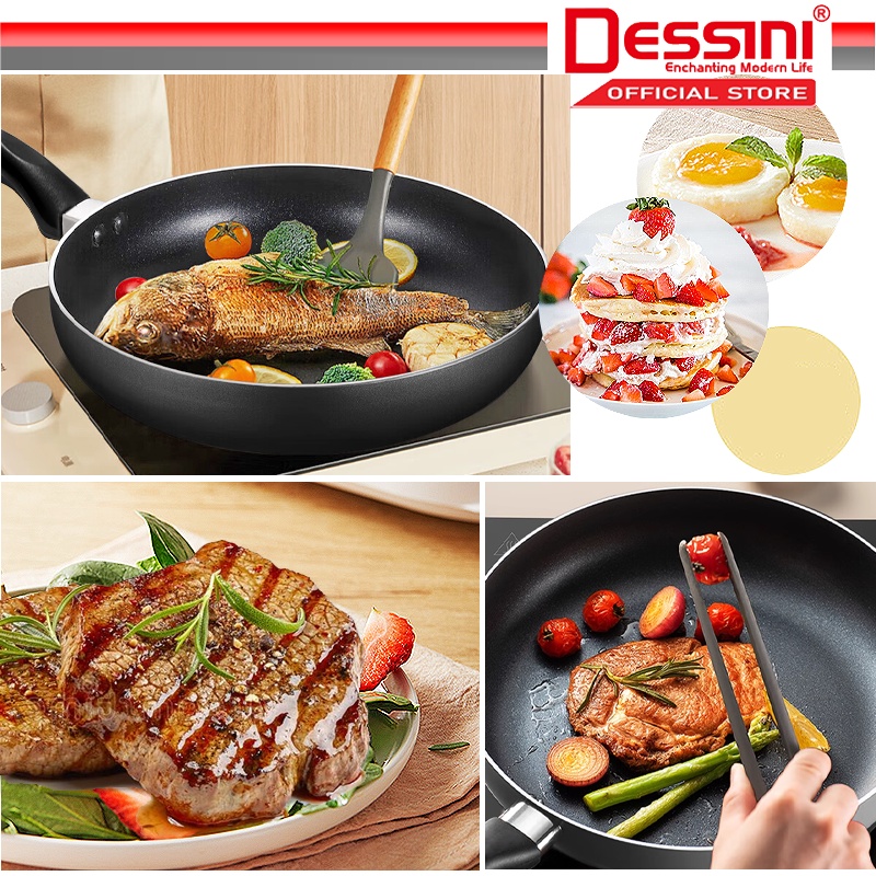 DESSINI I-Thermo Heat Indicator Frying Pan Induction Non-Stick Pot Bowl ...