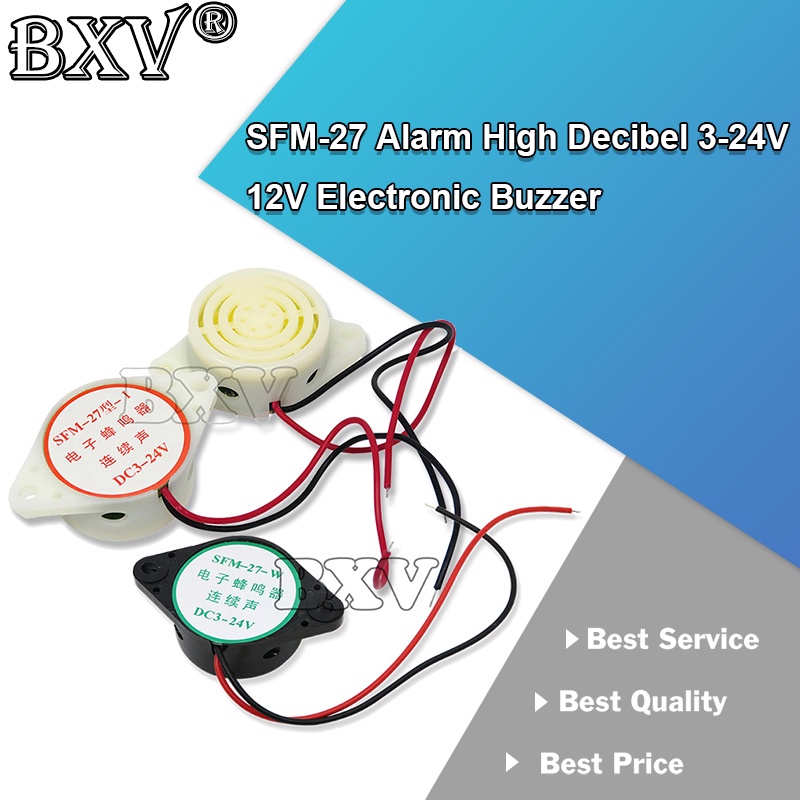 thumbnail image 2 of Personal Alarm YANSHON 6Pcs 12V Electronic Buzzer Alarm Sounder 95Db High Decibel Fire Alarm 2 of 13