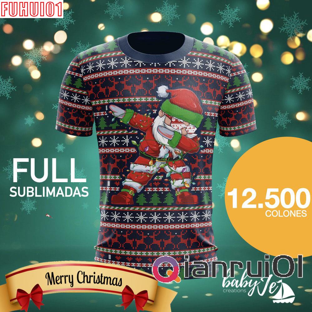 (Fuhui01) Marry Christmas santa TShirt 2024 Christmas jersey santa