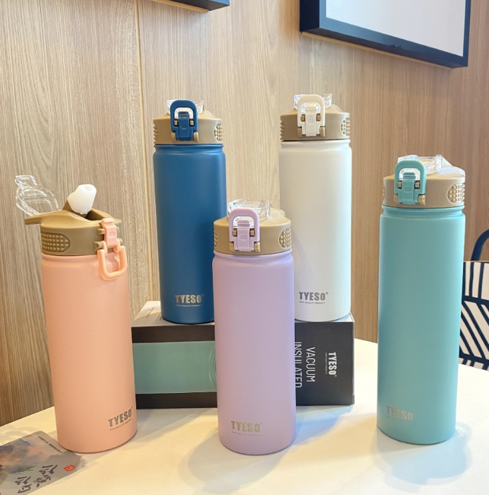 Tyeso 750ml Handle Cover With Straw Custom Nama Tumbler SUS304 Bottle ...