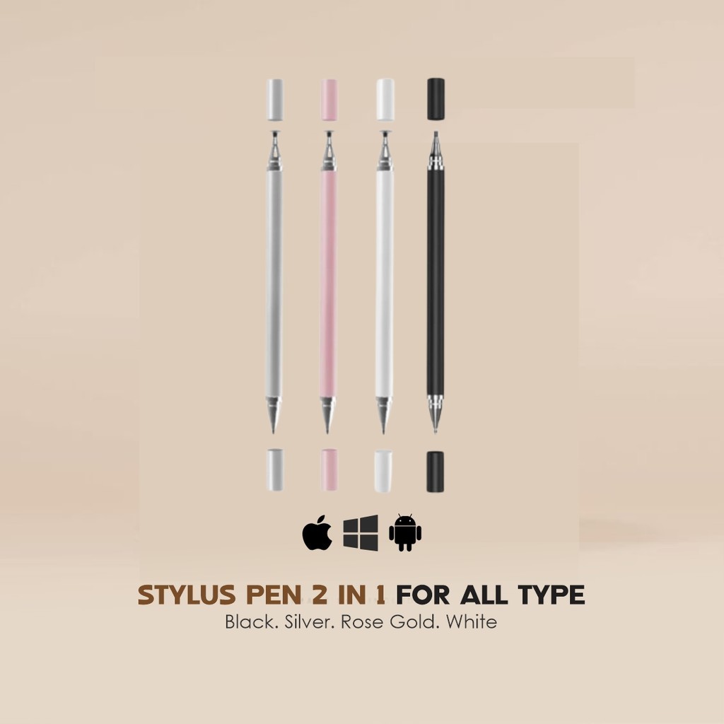 BSU Stylus Pen 2 In 1 Drawing Writing Notes Capacitive Digital Touch ...