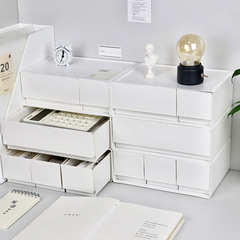 【PLAYFUL】 Elegant Modern Drawer Stackable Storage Box Plastic Drawer ...