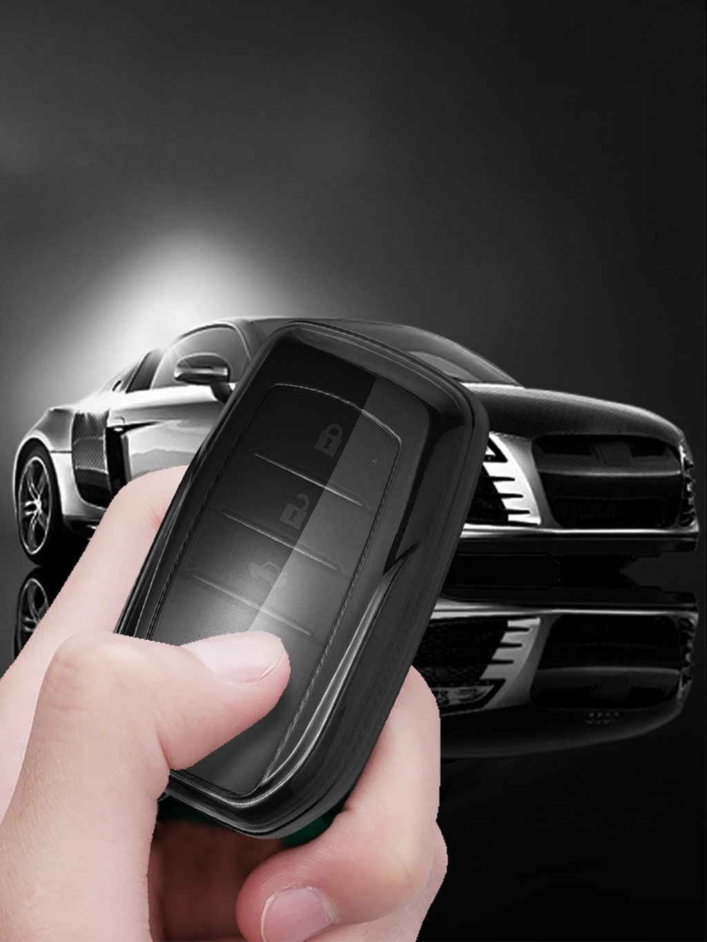 Soft Tpu Car Remote Key Case Cover for Toyota RAV4 Crown Hilux Fortuner ...