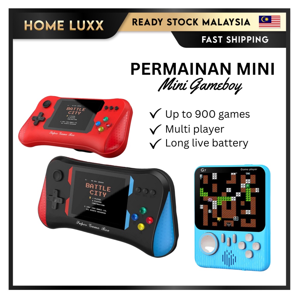 Retro Mini Gameboy [900 Games/400 Games] Game Console Emulator Built-In ...