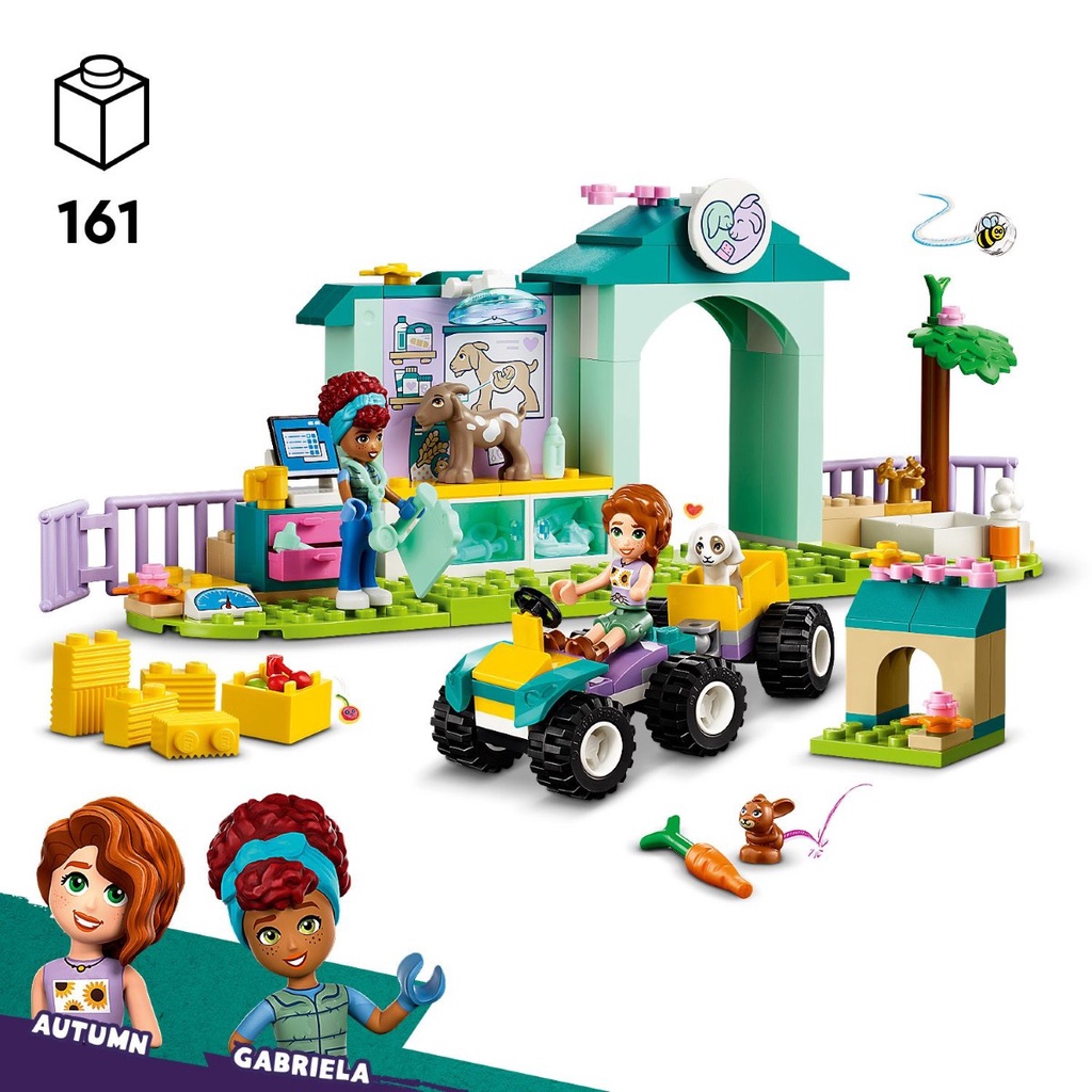 LEGO 42632 Friends Farm Animal Vet Clinic Building Toy Set (161 Pieces ...