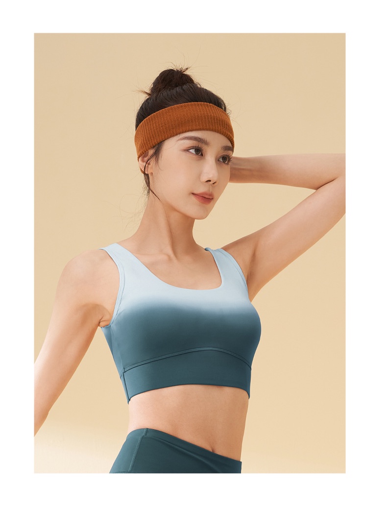 SUPERFLOWER Lycar Gradient Yoga Sports Bra with High Elasticity and ...