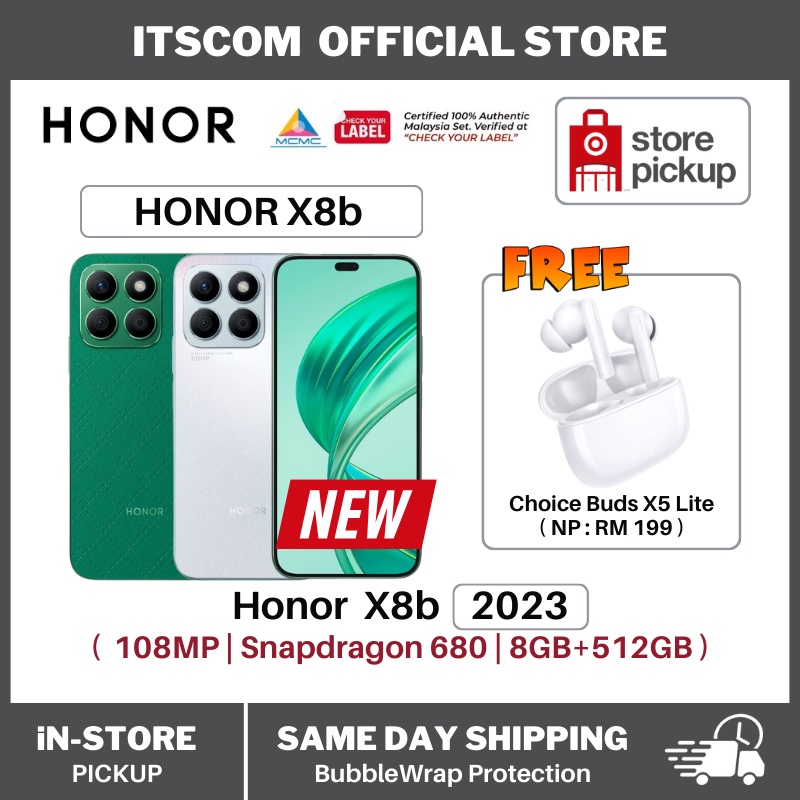 Honor X8b (8+8GB)+512GB | Smart Island | 3240hz PWM Dimming | 108MP ...