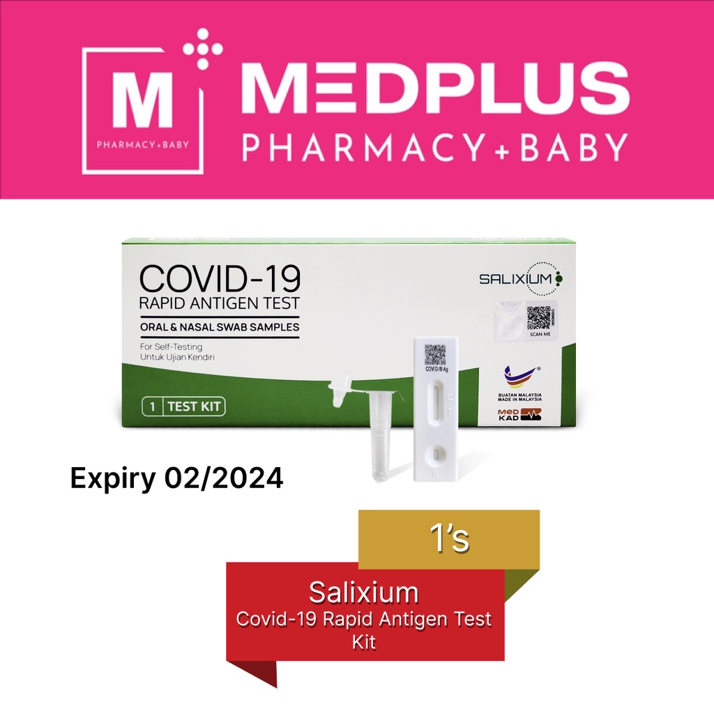 [EXPIRY 02/2024] Salixium Covid19 Rapid Antigen Test Kit 1's Shopee