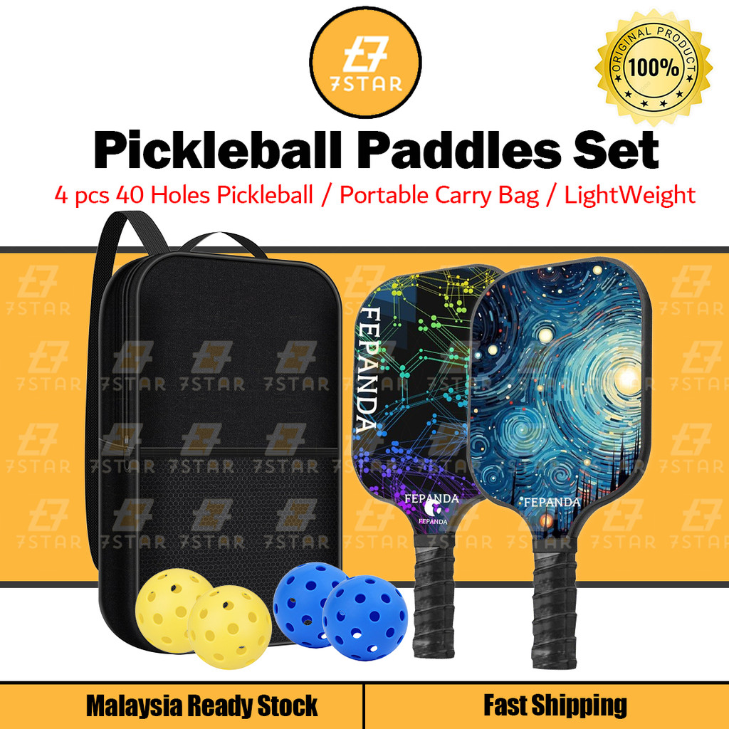 Feel My Rhythm Pickleball Paddles Set Of 2 With 4 Balls - USAPA-445149