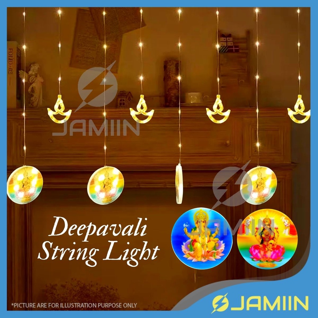 VINAYAGAR / LAKSHMI String Light Deepavali Light 8 Modes Diwali Light