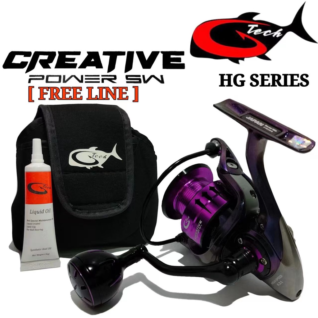 G-TECH CREATIVE POWER SW SPINNING REEL (FREE LINE)