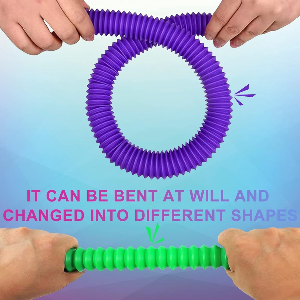 1 Pcs LED Pop Light Tubes Sensory Toy Pull Stretch Tube Children ...