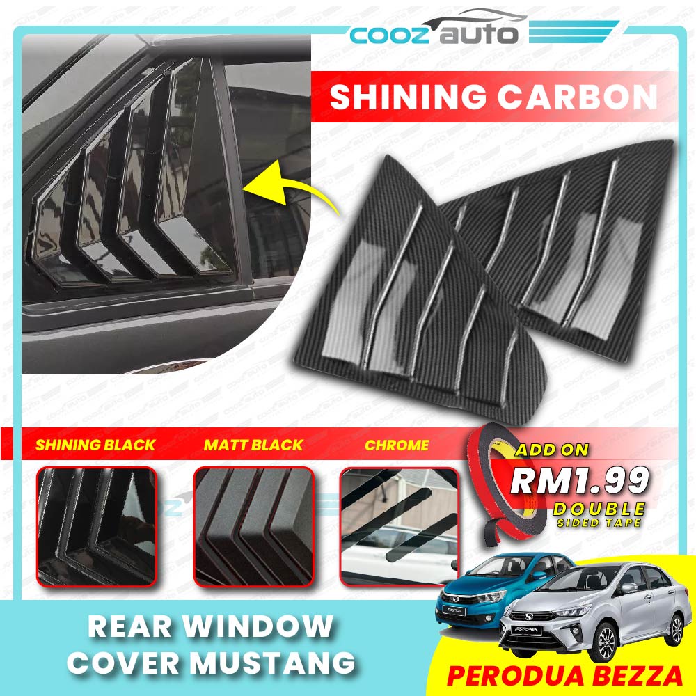 Perodua Bezza 2016 - 2025 Mustang Black Shinning Black Carbon Chrome ...