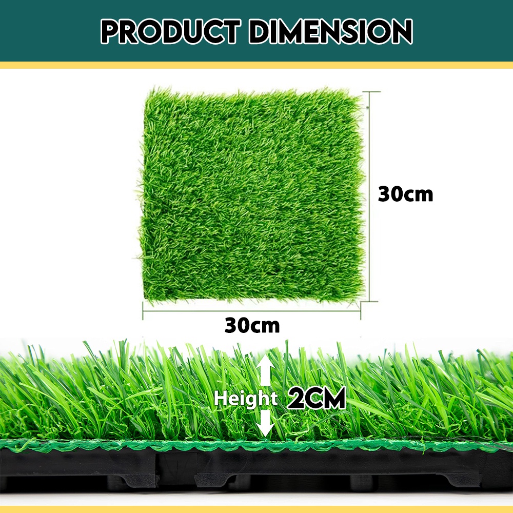 [1PC] Borong365 30cm x 30cm Flooring Tiles Artificial Grass Mat Deck ...