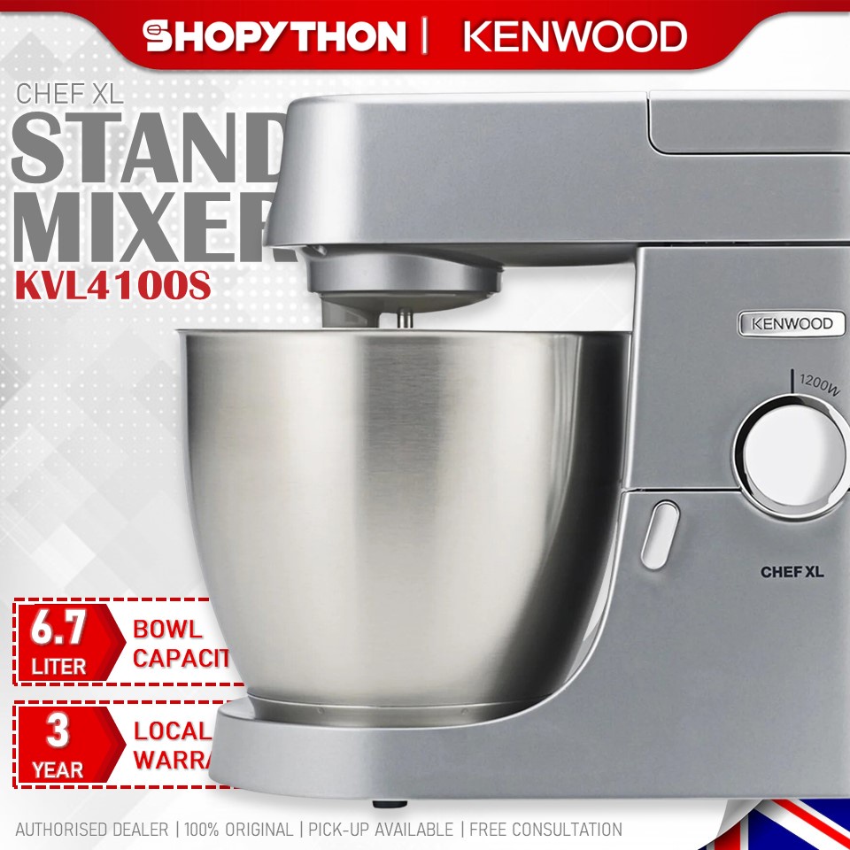 KENWOOD Chef XL KVL4100S (6.7L/1200W) Kitchen Machine Stand Mixer 6.7