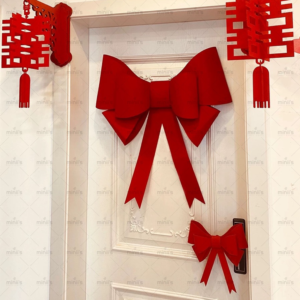 MINIIS PARTY Big Ribbon For Car Ribbon Big Wedding Ribbon Red Ribbon ...