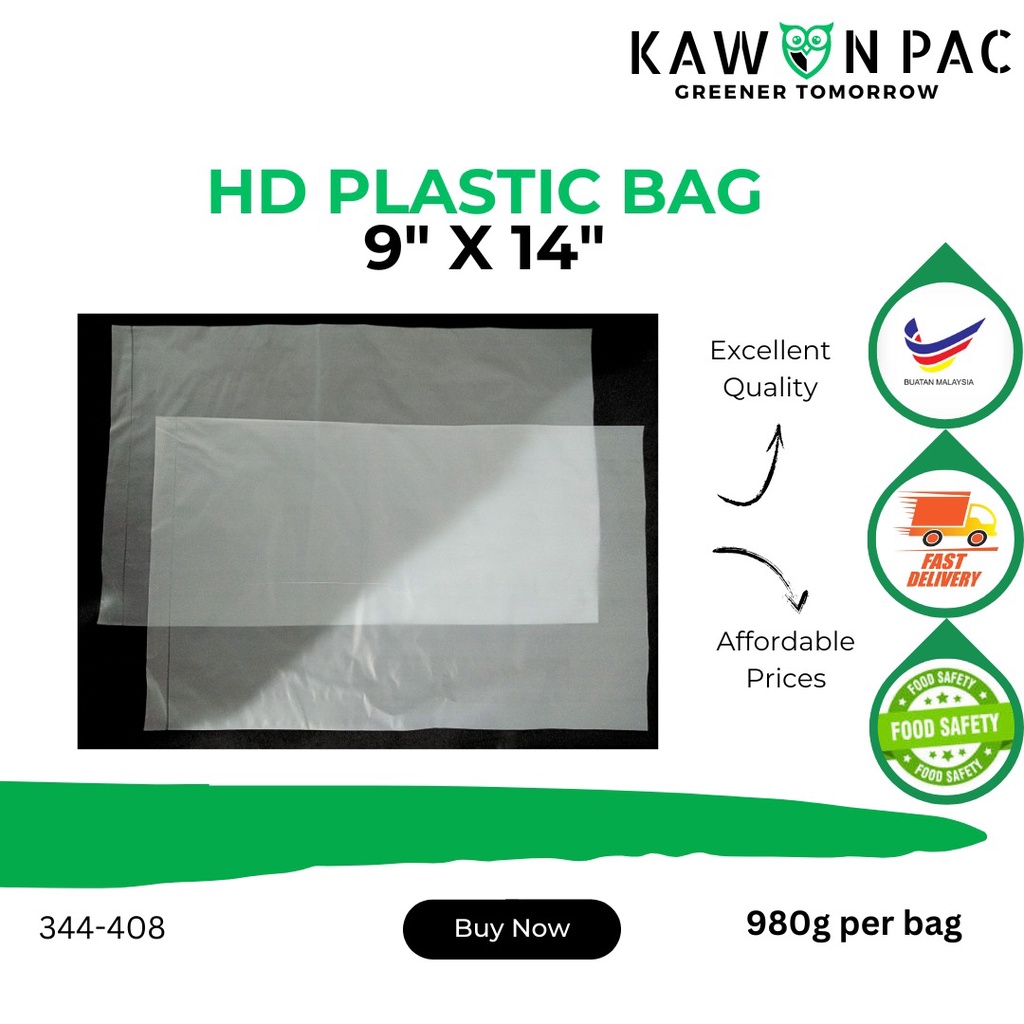 (1KG) HD Plastic Bag / Food Packaging / Hot Meal Storage HDPE Plastic Bag / Plastik Bungkus