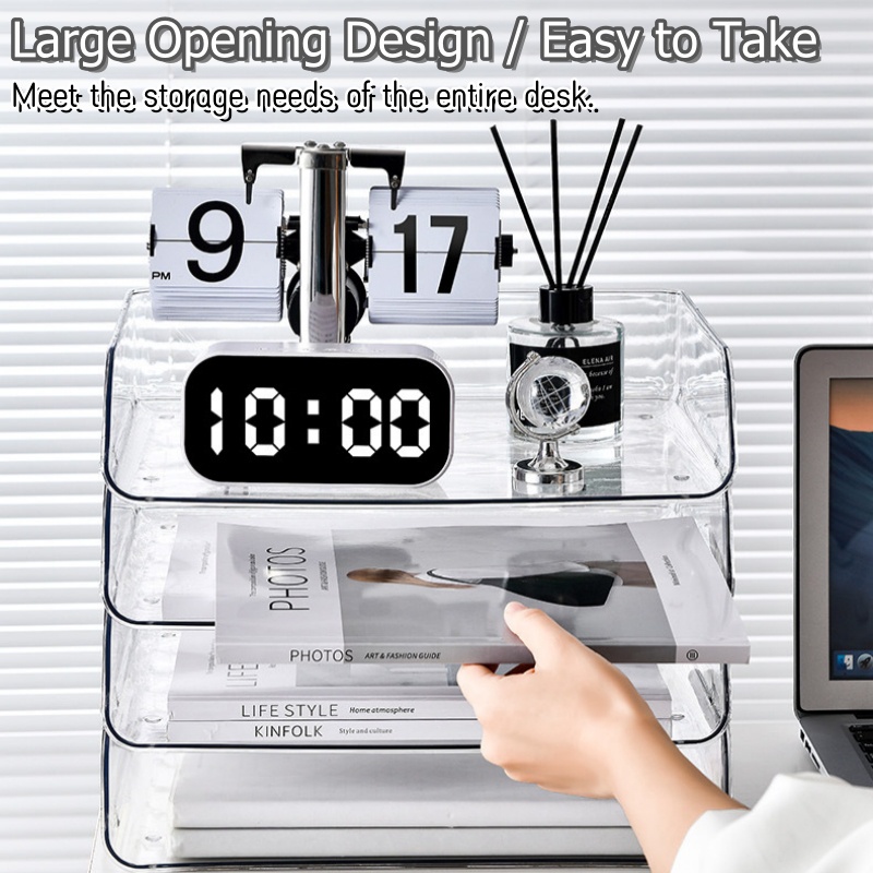 【PLAYFUL】 File Document Letter Paper Tray Sorter Collection File Desk ...