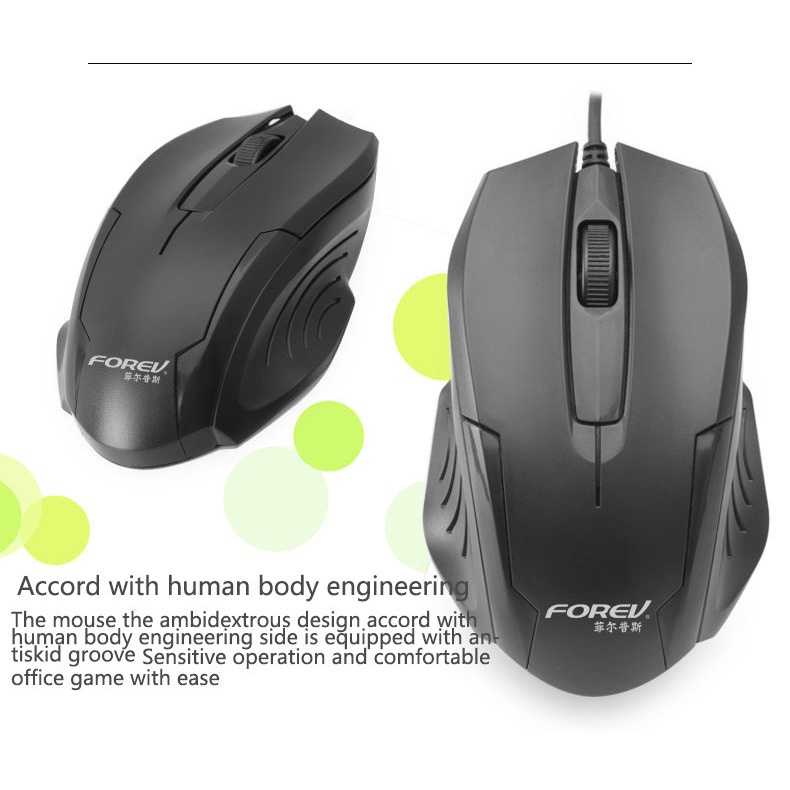 AO Home Forev FV-3300S Wired Keyboard Silent Button Computer Laptop PC ...