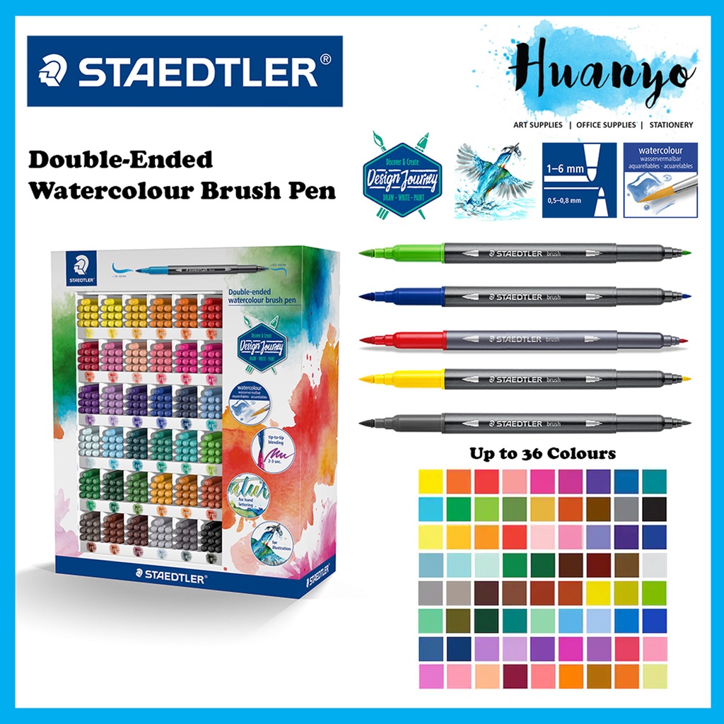Staedtler Doubleended Twin Tip Water Colour Brush Pen (Per PCS, Up to