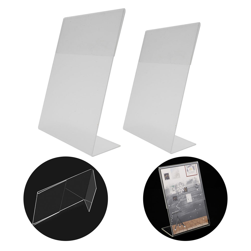 {WELV}Transparent Acrylic Display Stand Desk Display Card Stand