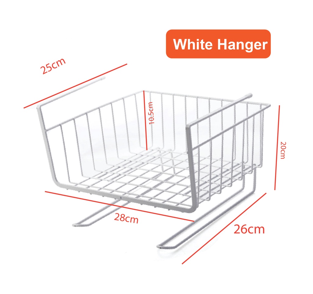 CLIP ON BASKET New Storage Organizer Under Shelf Basket Rack Holder for