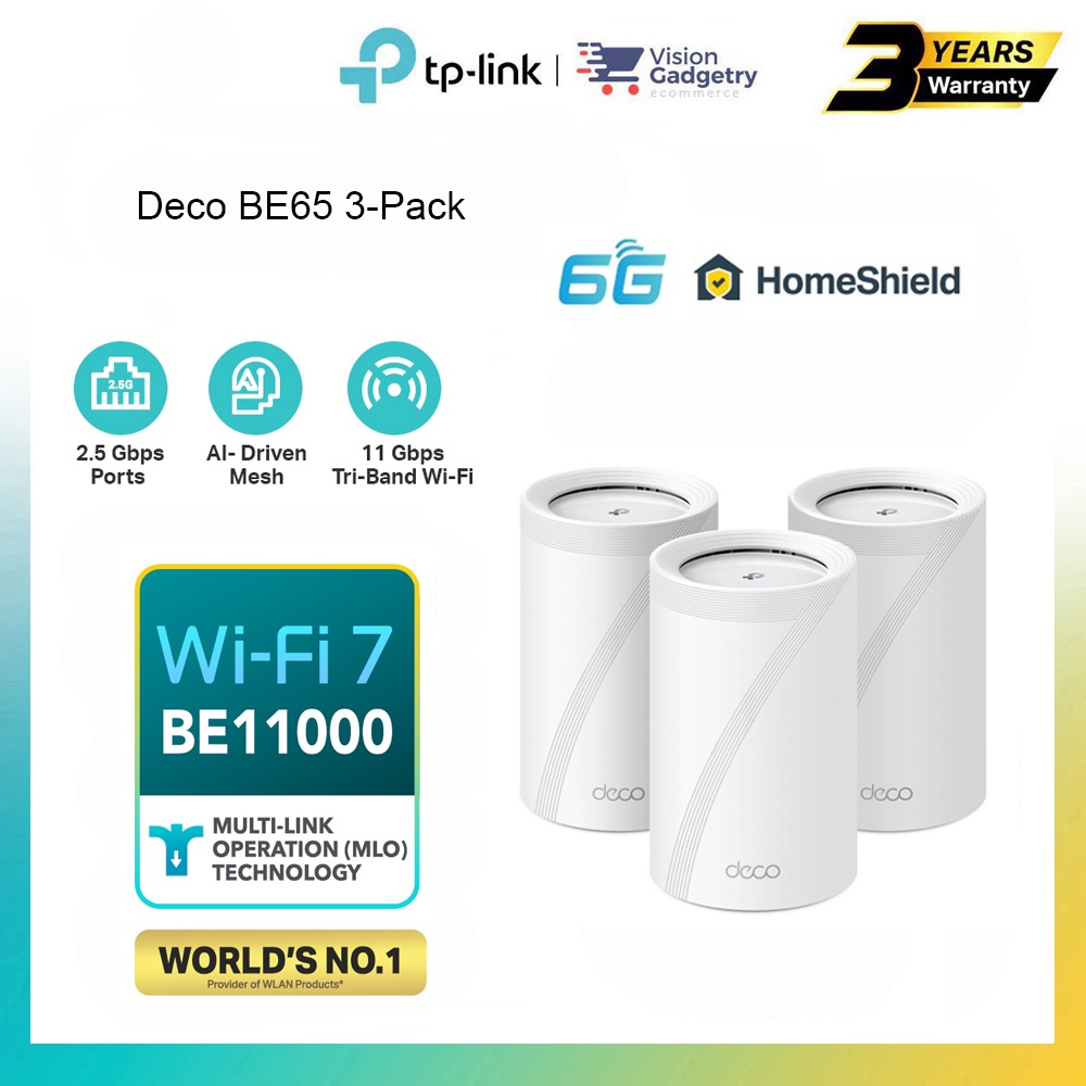 TP-Link(ティーピーリンク) Deco BE65 2P BE11000 メッシュWi-Fi 7
