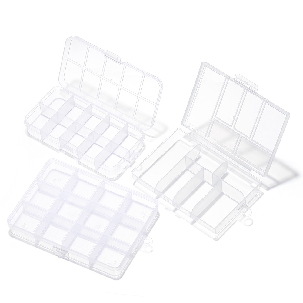 St.kunkka 1228 Compartment Transparent Plastic Storage Box Jewelry