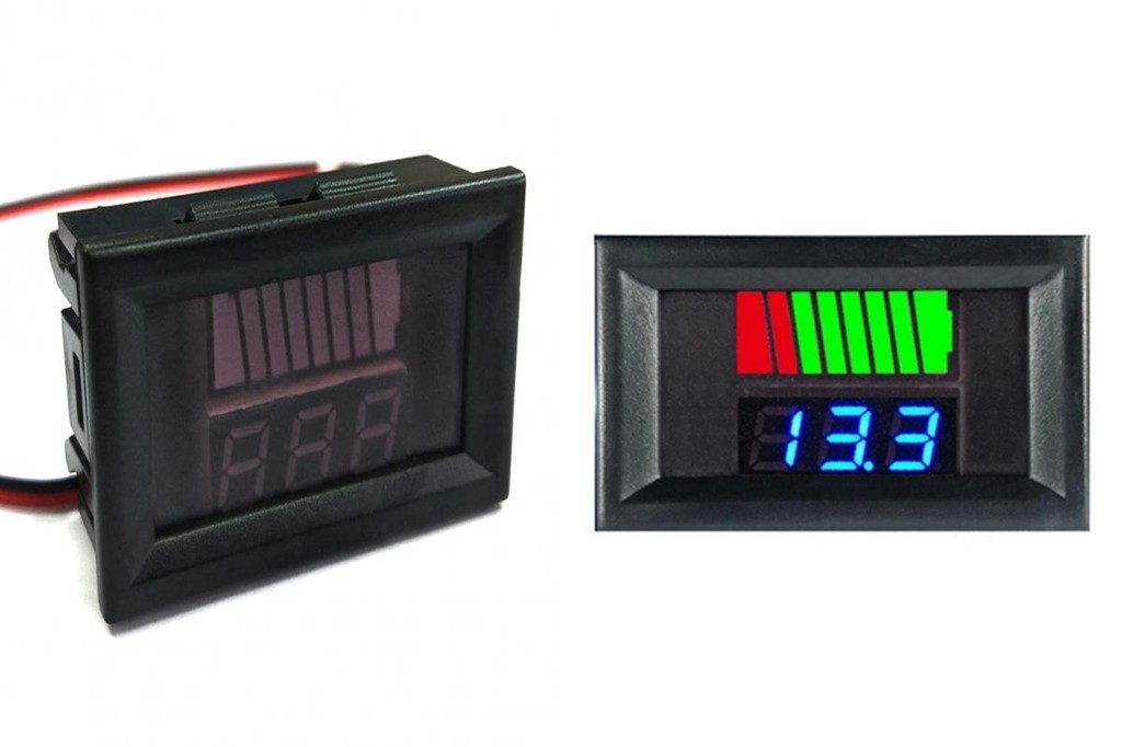 shopeestore| Battery Capacity Meter 12V-60V LED Digital Display Low ...