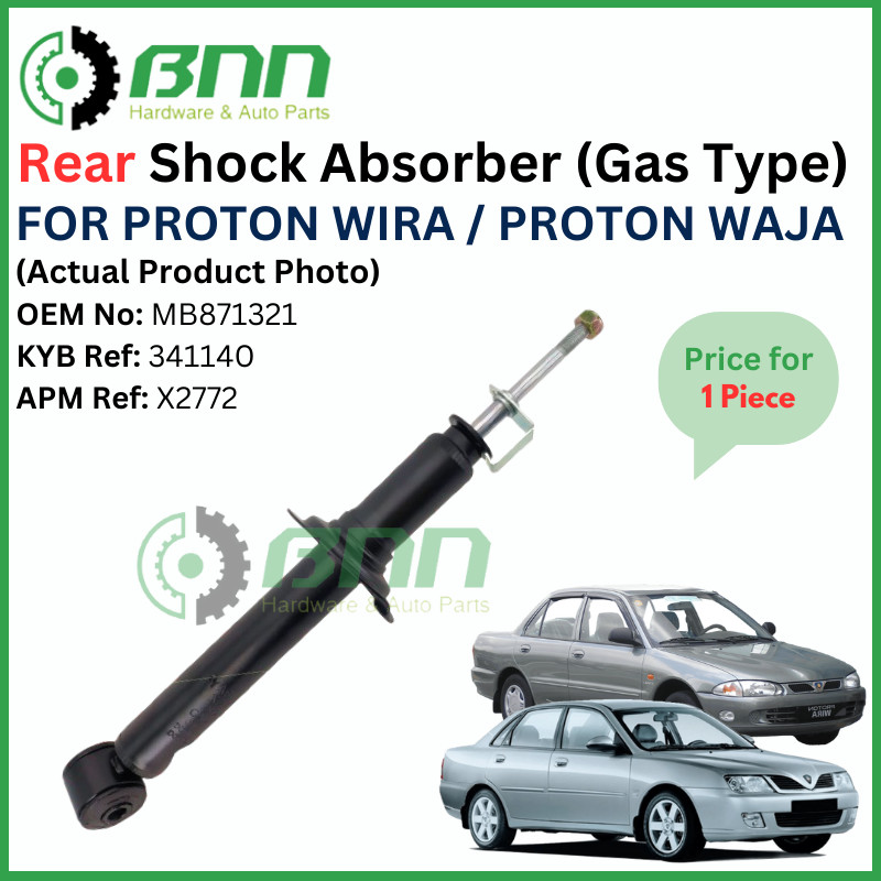 [BNN] Proton Wira, Waja, Satria Rear Shock Absorber (Black / Red Color ...